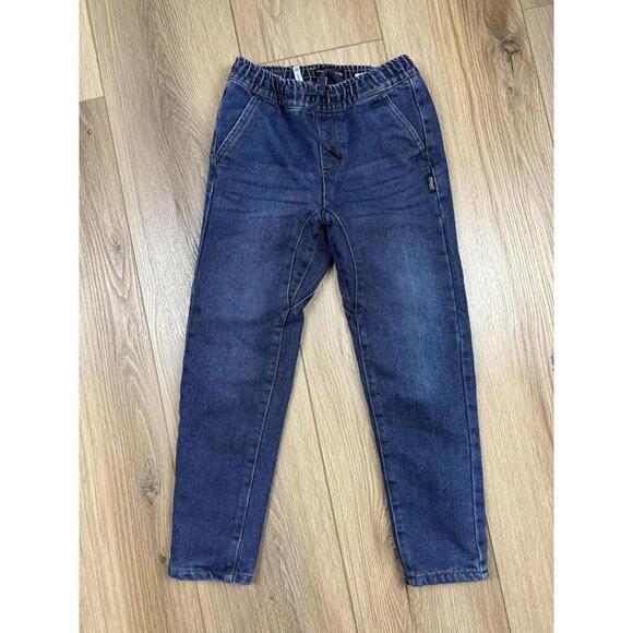 Other - Silver Jeans Co. Jeans Boys 8 Blue Tapered Fleece Lined Drawstring Waist Denim